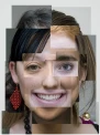 Imagem artística com múltiplos traços faciais simbolizando diversidade e identidade visual